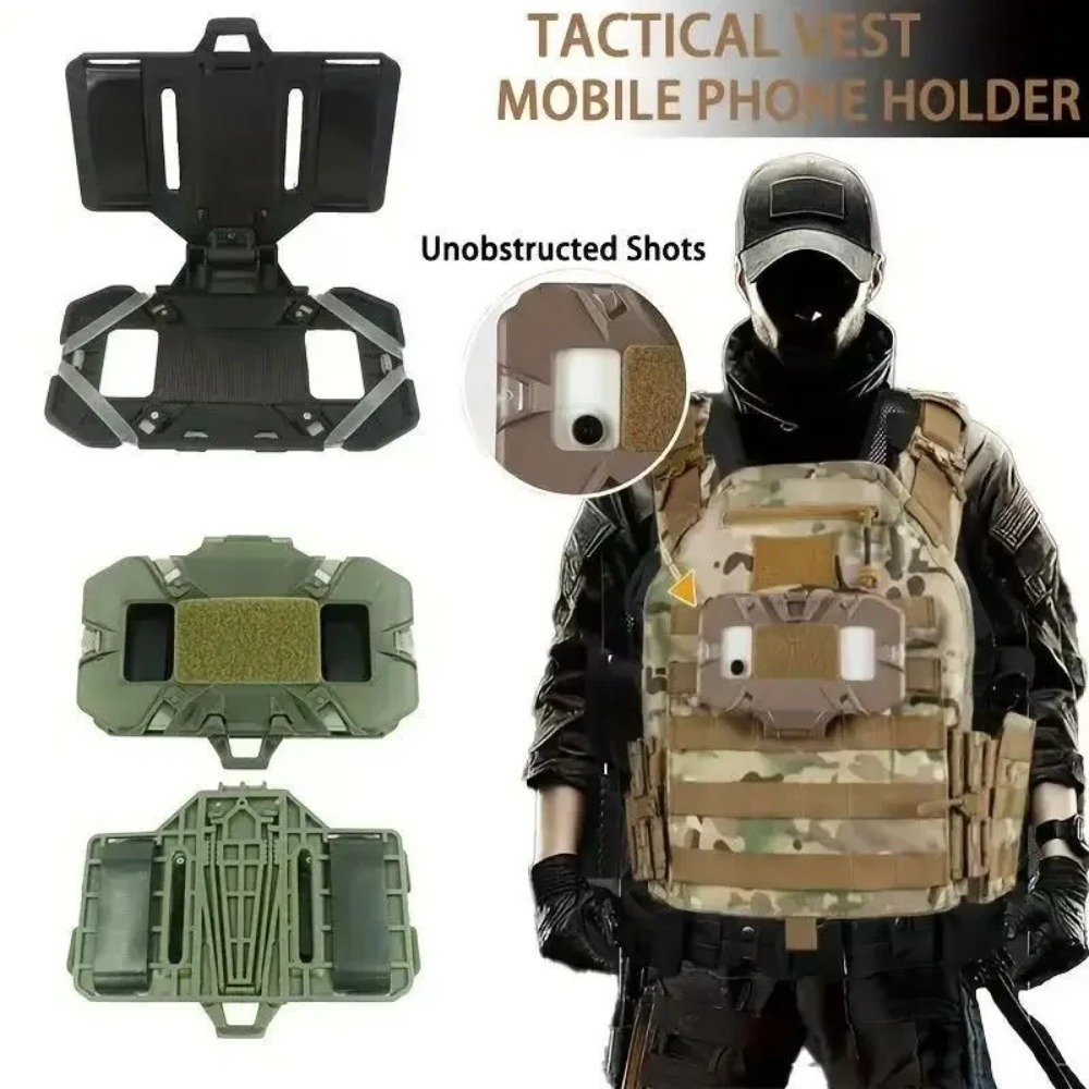 Hunting Outdoor Game - Rompi Taktis MOLLE dengan Tempat Ponsel,