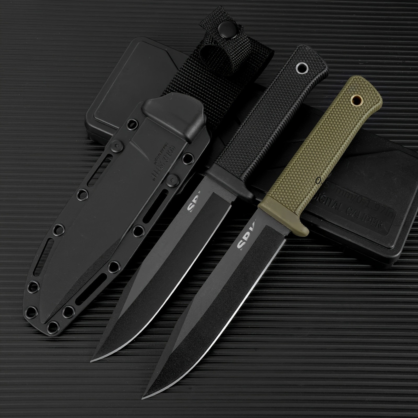 Hunting Knife Outdoor Edge - Pisau camping lurus berbilah tetap untuk