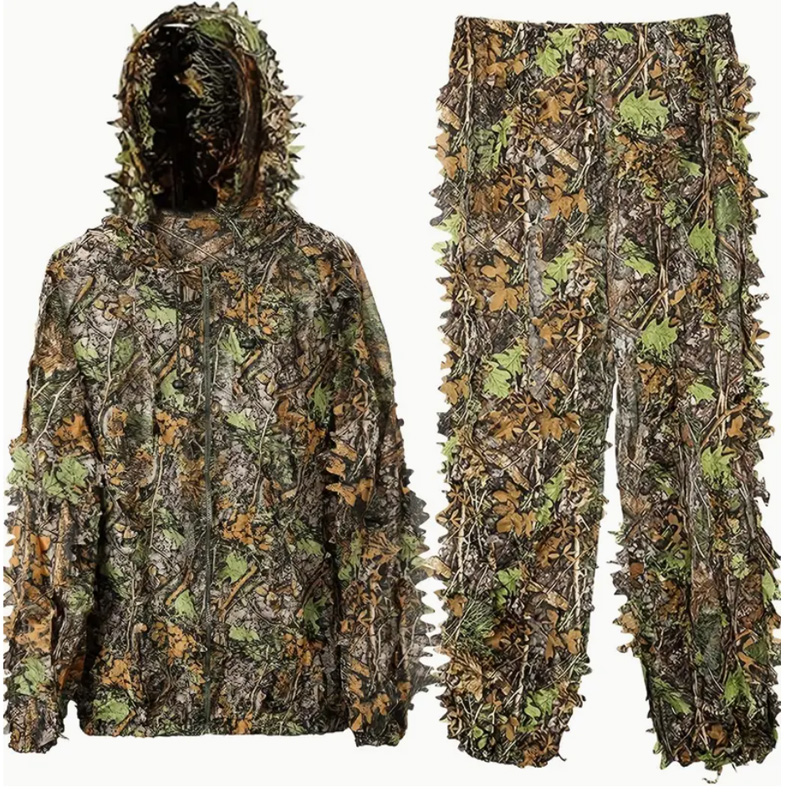 Outdoor Hunting Photography - Setelan Berburu Kamuflase Daun 3D untuk