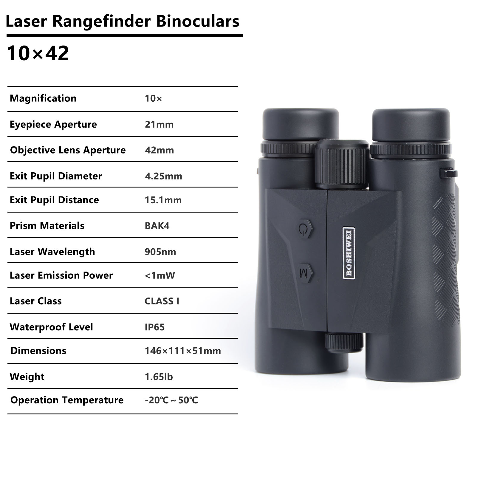 BOSHIWEI 10x42 Teropong Penguk - Rangefinder Laser Hunting ulasan dan harga