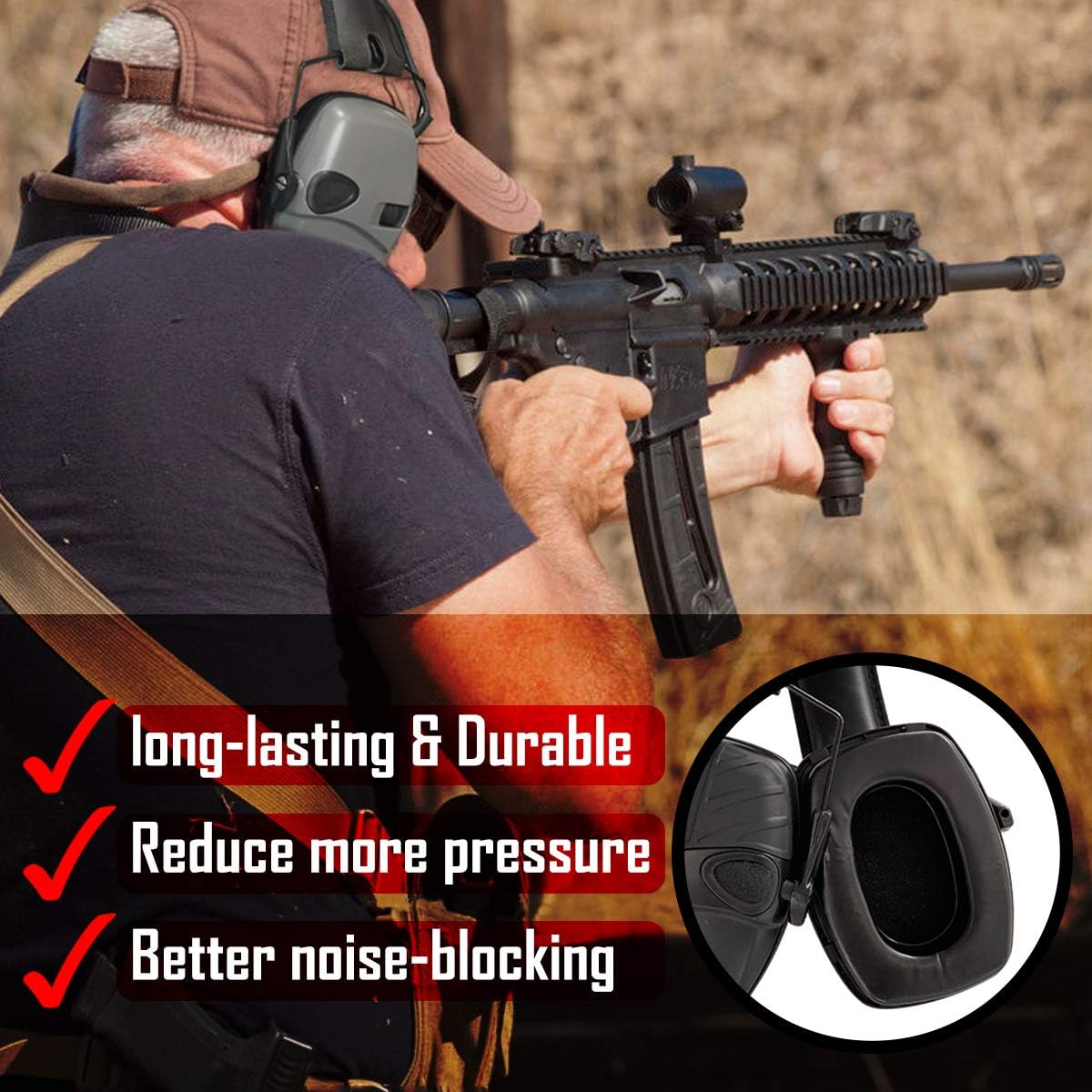 Bantalan Telinga Gel ZOHAN, Ba - Shooting Ear Muff ulasan dan harga