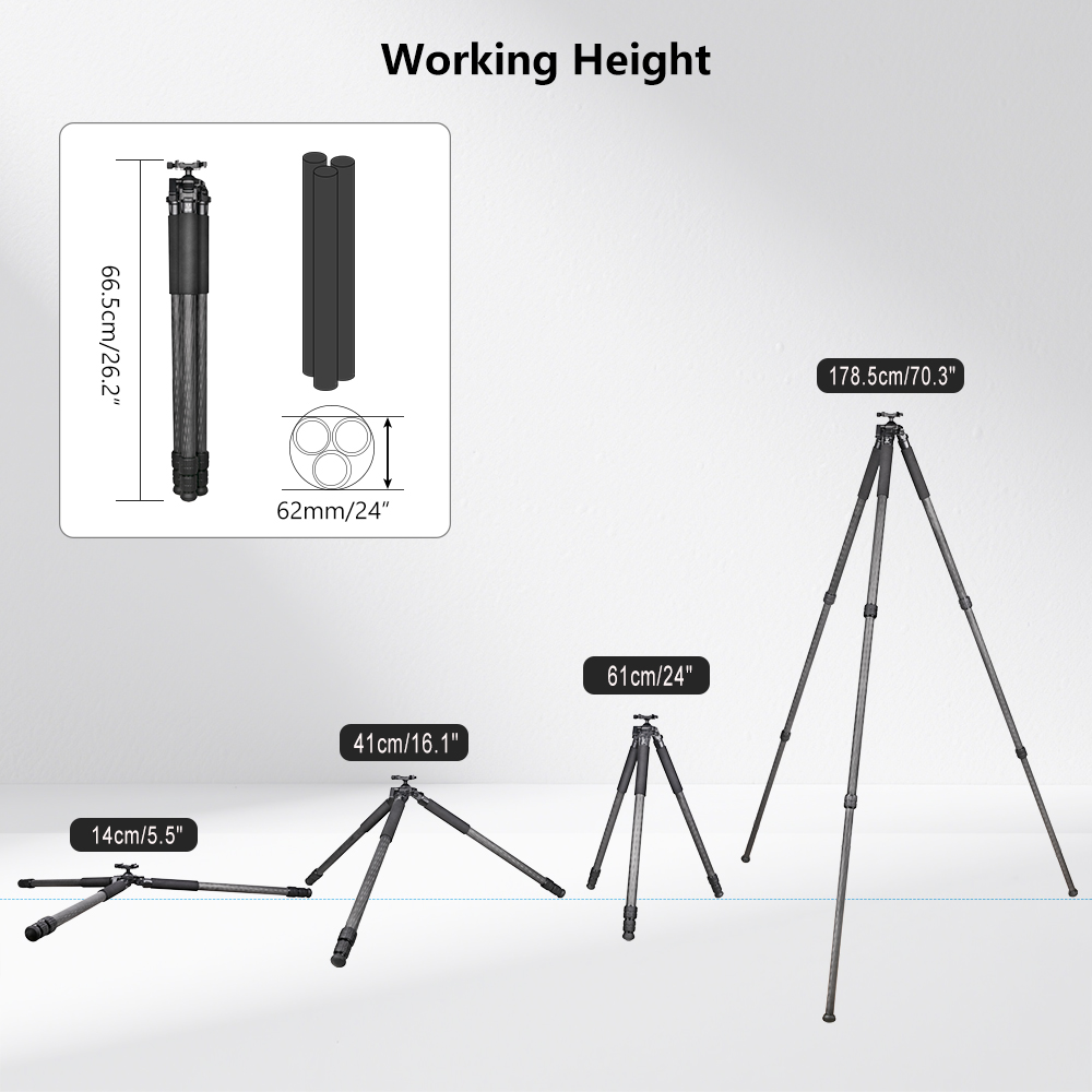 VICELK MK323 Tripod Serat Karb - Outdoor Hunting Photography ulasan dan harga
